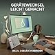 Logitech Pebble Keys 2 K380s, kabellose Multi-Device Bluetooth-Tastatur mit anpassbaren Sondertasten, schlank und mobil, Easy-Switch - Windows, macOS, iPadOS, Android, ChromeOS, Deutsches QWERTZ,Weiß