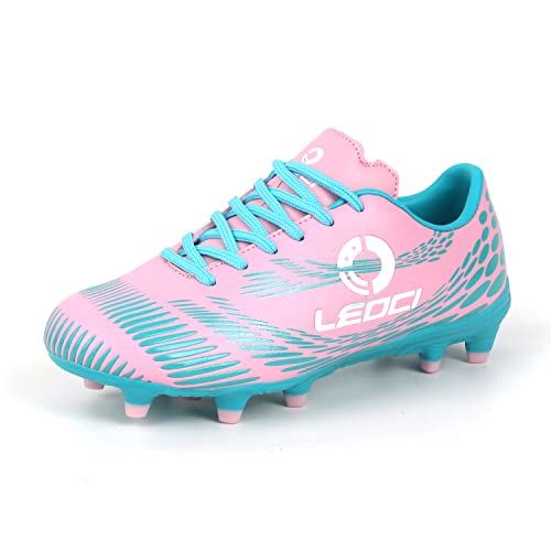 Boys Girls Firm Ground Soccer Cleats Kids Athletic Outdoor/Indoor Football Shoes