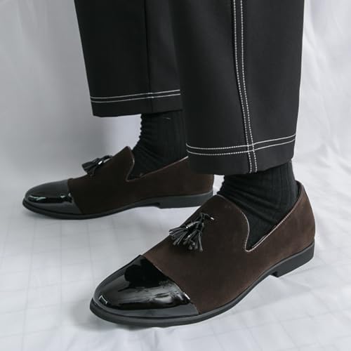 Minishion Mens Slip on Dress Shoes with Tassel Casual Penny Loafers Moccasins4