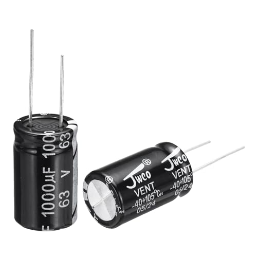 Image of sourcing map 1000uF 63V 16x25mm Electrolytic Capacitor, Radial Leads Aluminum Capacitors for TV, LCD Monitor, VCD, 5Pcs