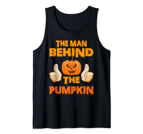 Disfraz divertido de Halloween para papá nuevo de The Man Behind the Pumpkin Camiseta sin Mangas