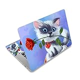 Laptop Notebook Skin Sticker Cover Decal Fits 12 13 13.3 14 15 15.4 15.6 inch Laptop Protector Notebook PC ，Protector Cover for Toshiba Hp Samsung Dell Apple Acer Leonovo Sony Asus Notebook (Cute Cat)