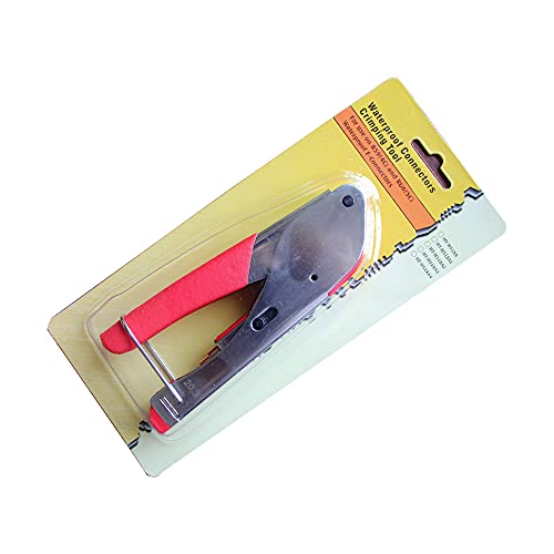 Image of Heavy Duty Metal Connector Compression Crimping Tool Crimper for RG6 (5C) RG59 (4C) Coax Cable Connect Connecting Tools (Red and Silver)