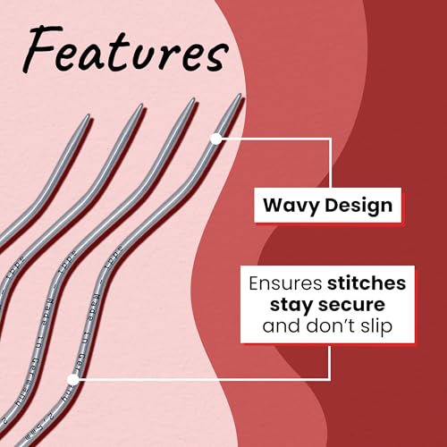 Image of skacel by addi CraSy Snake Double Pointed Knitting Needles, 6 Inch (15.24 cm) Set of 5 Aluminum Knit Needle Kit, 3.25 mm (US Size 3)