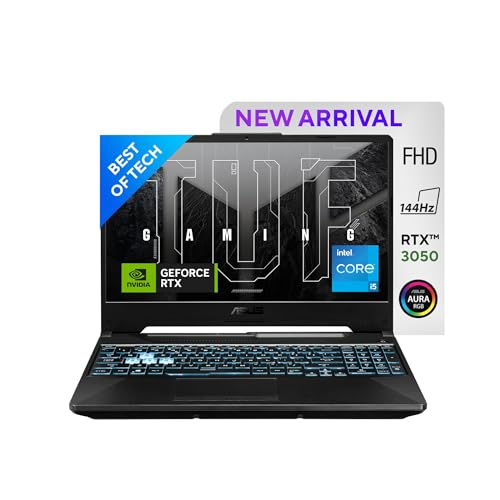 Image of ASUS TUF F15 Gaming Laptop, Core i5-11400H 11th Gen, 15.6 inch(39.62 cms) FHD 144Hz, RTX 3050 4GB, (8GB RAM /512GB SSD /90WHrs Battery /Windows 11 /Office 2021 /Black /2.3 kg) FX506HC-HN089WS