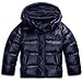 Men's Urban All-Rounder Puffer Jacket Waterproof Hooded Quilted Coat Winter Business Casual Style Outerwear (Dark Blue,X-Large)