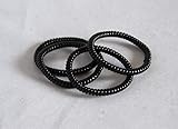 Complementos 232 gomas cable Pack de 24 gomas muelle finas 4cm. (Negro)