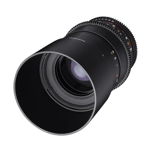 SAMYANG 7857 100/3,1 Objektiv Makro Video DSLR Sony E manueller Fokus Videoobjektiv 0,8 Zahnkranz Gear, Makroobjektiv schwarz