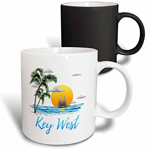 3dRose Nautical Sailing for Key West, Florida 11oz Magic Transforming Mug