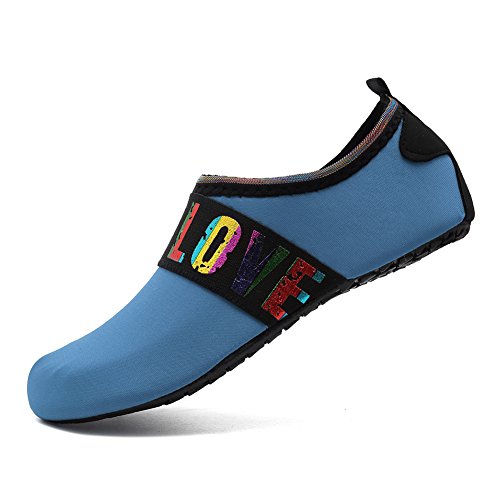 FANTURE Lightweight Women and Men Aqua Water Shoes Quick-Dry Breather Sports Skin Barefoot Anti-Slip Multifunctional