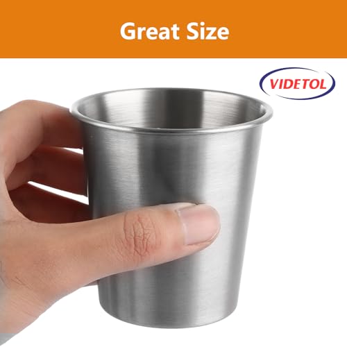 Gobelets à bière réutilisables en inox x15 de 260ml pour camping