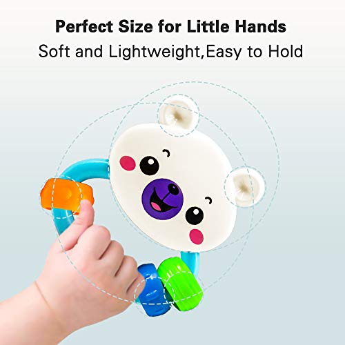 ToyerBee Baby Rattle &Teething Toys with Container,10PCS Musical&Grasping Toy Set in Various Shapes and Colors, Early Learning Toys for Little Hands,Best Gifts for 3-12 Month Newborn & Infant,BPA FREE - Thumbnail 6