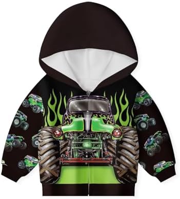 Monster Jam Boys Pajamas Tshirt Pants Sets 2pcs Toddler Clothes Sets 3-8Y