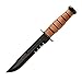 Ka-Bar 5019 Fighting/Utility Knife, Army, Black Hard Plastic Sheath, Serr Edge