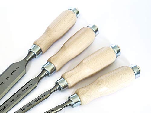 Narex juego de 4 cinceles 8 10 16 32 mm para carpintería 3