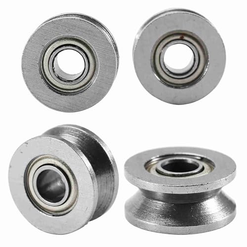KooingTech 10 Stück V624ZZ Kugellager, Umlenkrolle Klein, V Nut Riemenscheibe 4x13x6mm für Führungsrolle Schiene Liner Motion System