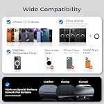 Carbon-Fiber Reinforced Car Phone Holder for MagSafe [78+LBS Ultra Grip | 2400gf Magnetic Power] 360° Foldable Car Mount Cell Phone Holders for Your Car for iPhone 17-12 All Smartphones, Carbon Fiber - Image 6