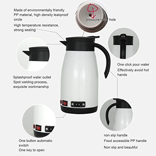 Hervidor eléctrico de acero inoxidable 680ml 12V/24V miniatura 7