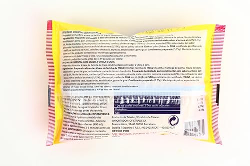 Miniatura 2 de Sopa Estilo Oriental Sabor A Ternera Al Curry - Producto De Taiwán - 85 Gramos