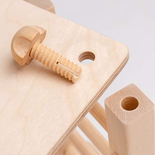 Andwe Hay Feeder Less Wasted Wooden Food Feeding Rack For Rabbit Guinea Pig Chinchilla thumb #6
