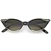 Vintage Inspired Mod Womens Fashion Rhinestone Cat Eye Sunglasses (Black-Fade)