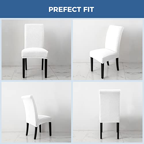 Coolbebe Chair Cover For Dining Room Of 8 – Premium Chair Slipcovers Stretch Removable Parsons Chair Covers Washable Jacquard Seat Protectors Set, Perfect For Home/Restaurant/Hotel Green #TOP4