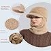 LJRPUPY 3 in 1 Fashion Women Winter Knitted Hat Cold Weather Cycling Windproof Scarf Baseball Ski Cap Gray