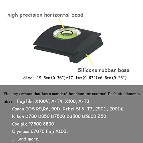 Komet Kamerablitz-Schuhhalter mit Wasserwaage kompatibel für Lumix DC-G9 GH5 DMC-LX100, für Nikon D780 D3500 D750 (3 Packungen) – Bild 3