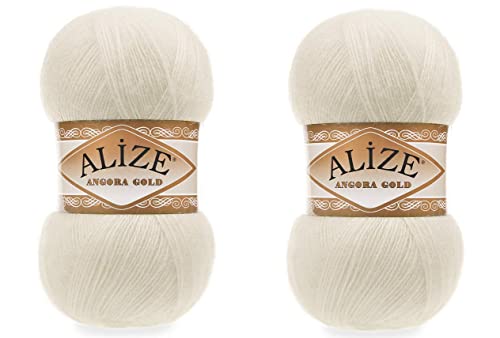 Alize Angora Gold Yarn 20% Lana 80% Acrílico Suave Hilado Crochet Lote de 200gr 1204Yds Lace Hand...