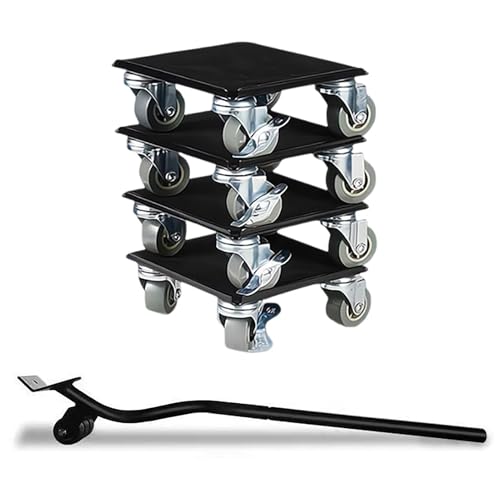 Carro de mudanza de muebles resistente con ruedas giratorias de 360°, ideal para transportar de forma segura pianos y mesas de billar, soporta hasta 2000 libras (907.2 kg)
