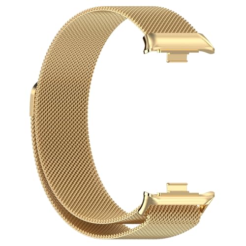 Pulsera de bucle milanés para Mi Band 8 Pro en acero inoxidable con acabado pulido premium