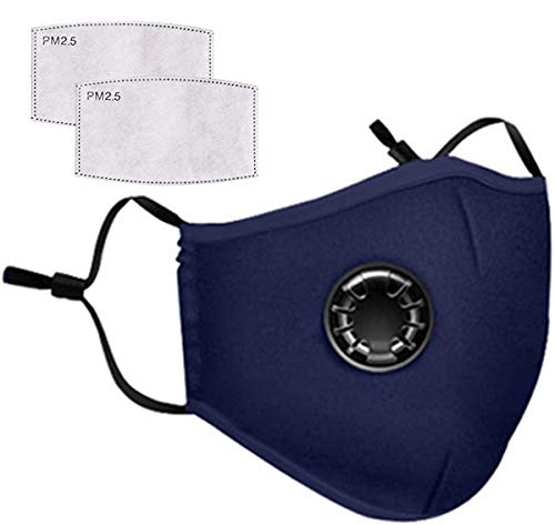 standardrich Face Cover with 2pcs Activated Carbon Filter Replaceable Haze Dust Face Health