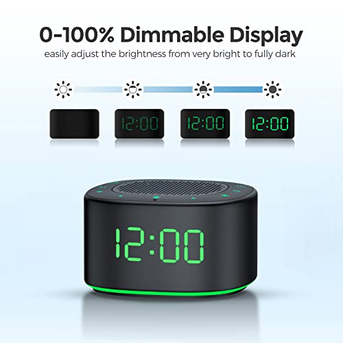 Housbay Alarm Clock Radio With Bluetooth Speaker, High-Fidelity Sounds, Dimmable Display, 4 Alarm Sounds, 7 Color Nightlight, Clock Radio For Bedroom #TOP5