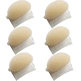 Haifly 6 Stück Schwamm Haar Former Kamm Haare Erhöhen Styling Zubehör Hochsteckfrisur Haarkissen Beige