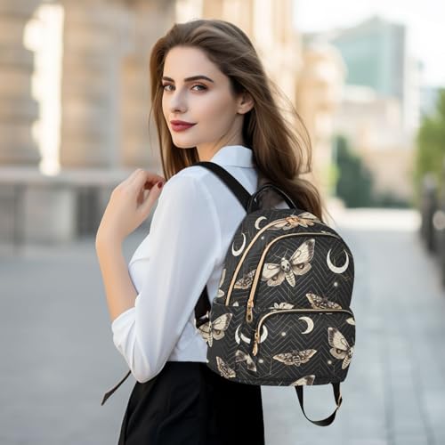 ALAZA Mini Backpack Purse for Women Lightweight Girls Small Size Death Moth Butterfly School Teens College Traveling by ALAZA - Image 6