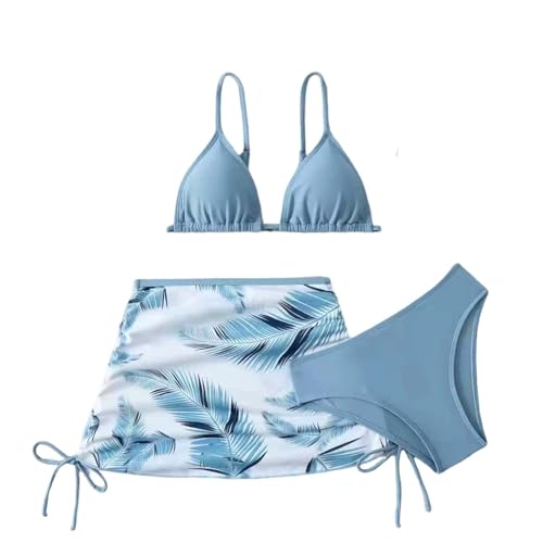 Bikini fille avec jupe ensemble 3 pièces pour nager et jouer à la plage