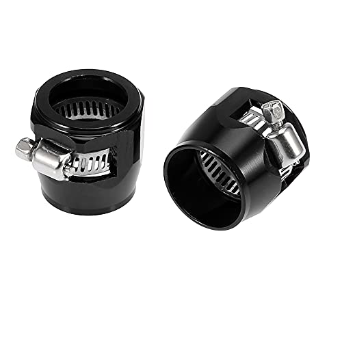 Abrazadera de manguera AN12 flexible negra X AUTOHAUX con tornillo para tubo de coche 4