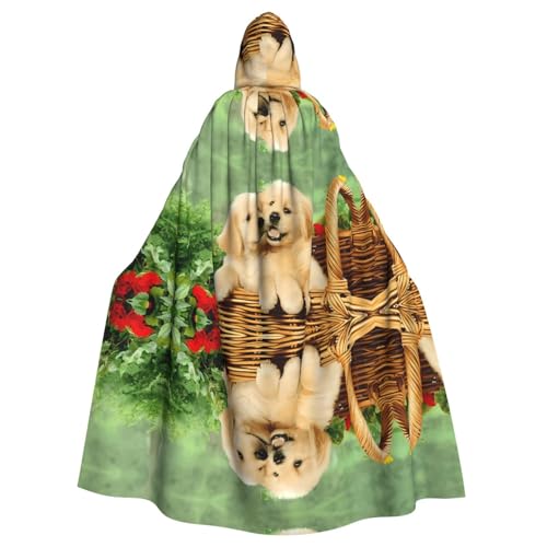 Capa de perro Golden Retriever para Halloween y bailes de máscaras de adultos con capucha