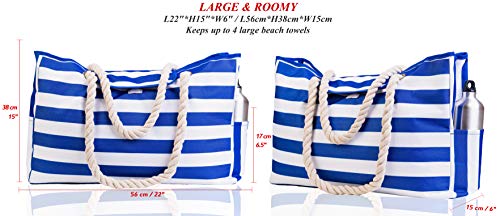 Shylero Beach Bag And Pool Bag. Waterproof (Ip64). Has Airtight Pouch, Magnetic Snap Closure, Outside Pockets, Key Holder #TOP7