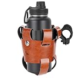 Portavasos para Bicicleta | Jaula Vintage con Funda De Cuero,Soporte para Café Y Botella De Bici - para Botella De Agua, Carretera, Montaña, Ciudad, Scooter Eléctrico, Aire
