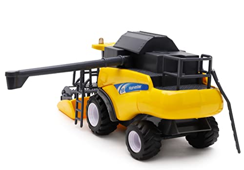 Toyland® 1:32 Scale Friction Powered Yellow Combine Harvester Toy Vehicle - Farm Toys - 25cm x 11cm (9.8" x 4.3") - Image 3