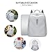 GOLF SUPAGS Laptop Backpack Purse for Women Fits 16 Inch Notebook Casual Daypack Work Travel College Bookbag Fashion Computer Bag (Pale Grey, 16 Inch)