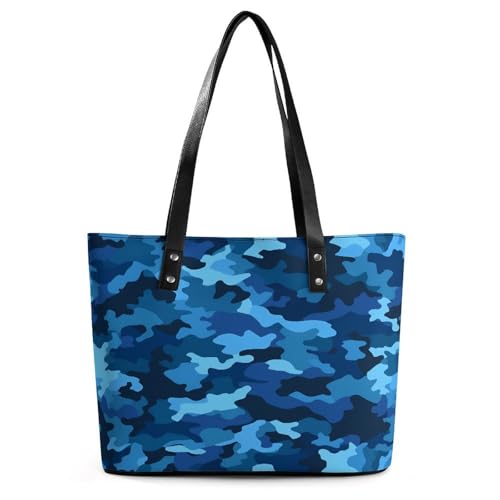 Sac hobo bleu camouflage pour vos journées actives de femme urbaine chic