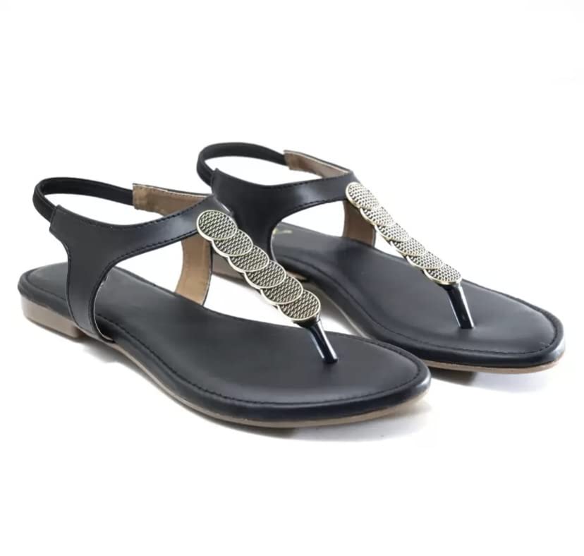 Jaipuri Trendy Flats Fashion Sandals for Women or Girls (Black, numeric_6) (B0BN347RFC) Amazon Price History, Amazon Price Tracker