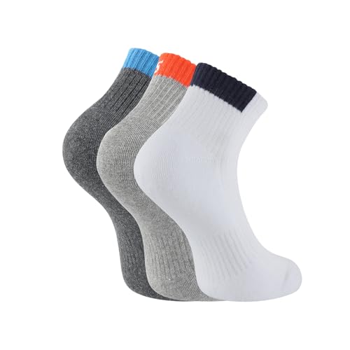 Image of Skechers Cotton 3 Pack Of Mens Half Terry Ankle Length Socks