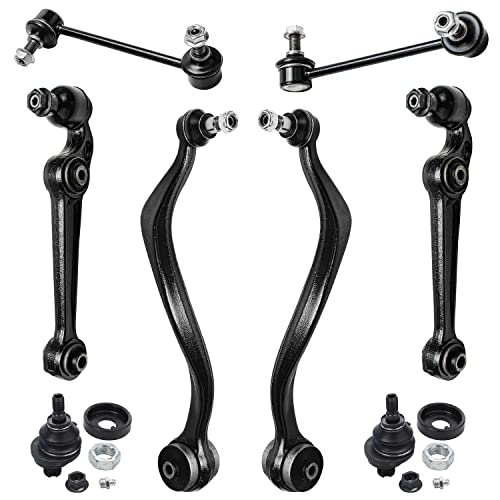 Image of Detroit Axle - 8pc Front End Suspension Kit for Ford Fusion Mercury Milan Lincoln MKZ, Lower Rearward Forward Control Arms with Ball Joints Sway Bars Upper Ball Joints Replacement