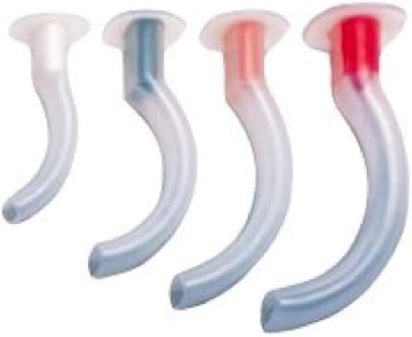 Buosha Set of 4 Multicolor Plastic Oropharyngeal Airways for Medical Professionals, Anesthesiologists