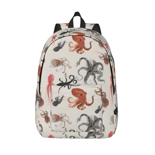Sac à dos imprimé pieuvre coloré original et moderne