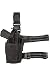 CCW Tactical Leg Holster - Wrap Around Thigh Design for Men and Women with Fully Adjustable and Removable Belt Hanger Strap, Right Handed, Black