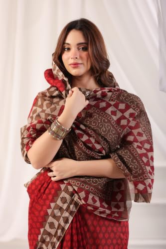 Image of TAMAIRA FASHION Mulmul Pure Cotton Saree For Woman |Office Wear Daily Wear Sarees For Women Without Blouse Piece(Available in 15 Colours)